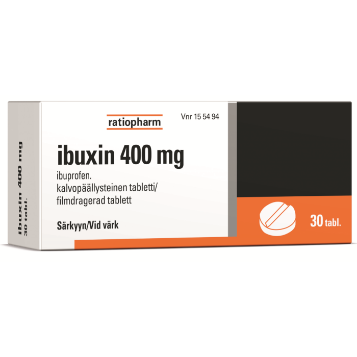 IBUXIN 400 mg tabl, kalvopääll 30 fol bild 2