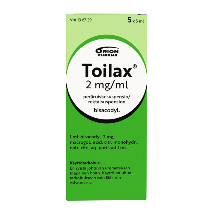 TOILAX peräruiskesuspensio 2 mg/ml 5 x 5 ml kuva 9