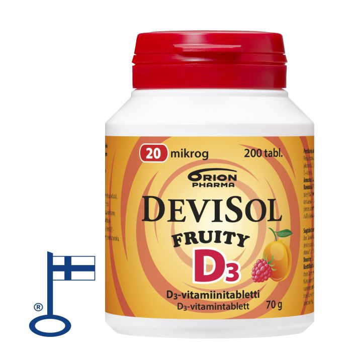 Devisol Fruity 20 mikrog imeskelytabletti 200 kpl kuva 2