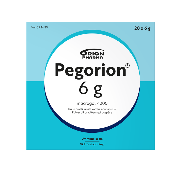 PEGORION 6 g jauhe oraaliliuosta varten, annospussi 20x6 g