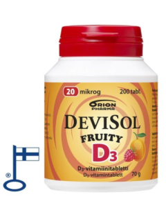 DEVISOL FRUITY 20 MIKROG IMESKELYTABLETTI 200 kpl