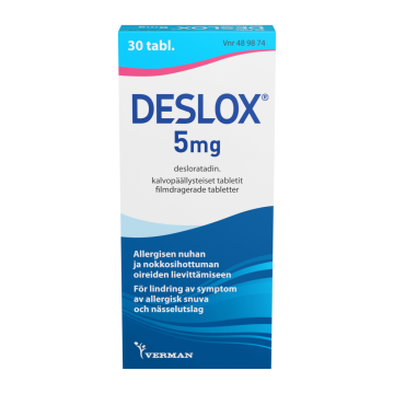 DESLOX 5 mg tabl, kalvopääll 30 fol