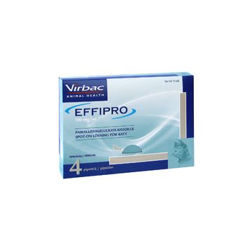 EFFIPRO KISSOILLE 100 mg/ml vet paikallisvaleluliuos 4x0,5 ml