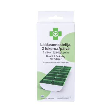 APTEEKKI LÄÄKEANNOSTELIJA 2 LOKEROA/PÄIVÄ 1 VIIKON LÄÄKITYKSELLE X1 KPL