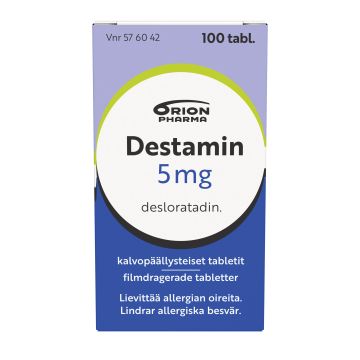 DESTAMIN 5 mg tabl, kalvopääll 100 fol