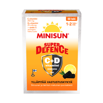 Minisun Super Defence Sitruuna-Lakritsi 60 tabl