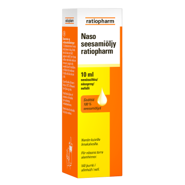 NASO SEESAMIÖLJY RATIOPHARM NENÄSUMUTE 10 ML