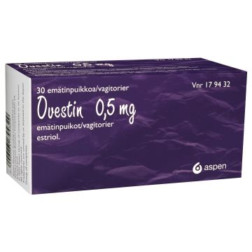 OVESTIN 0,5 mg emätinpuikko 30 fol