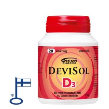 DEVISOL 20 MIKROG IMESKELYTABLETTI 200 TABL