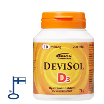Devisol 10 mikrog imeskelytabletti 200 kpl