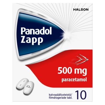 PANADOL ZAPP 500 mg tabl, kalvopääll 10 fol
