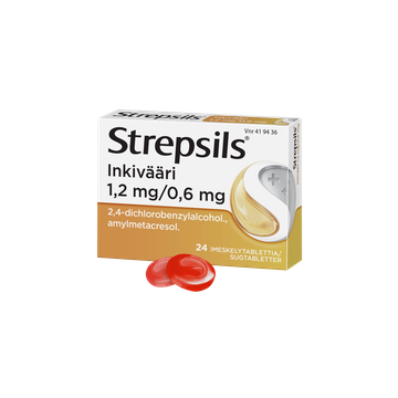 STREPSILS INKIVÄÄRI 1,2/0,6 mg imeskelytabl 24 fol