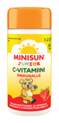 Minisun Junior C-vitamiini mansikka 80 tabl