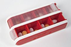 Schine Pill Box S lääkeannostelija punainen 1 kpl