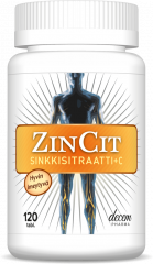 ZINCIT SINKKISITRAATTI + C-VIT 120 TABL