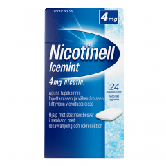 NICOTINELL ICEMINT 4 mg lääkepurukumi 24 fol